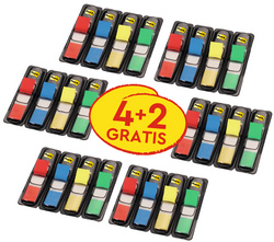 Post-it index mini markers, 11,9 × 43,2 mm, 4 kleuren, 140 stuks