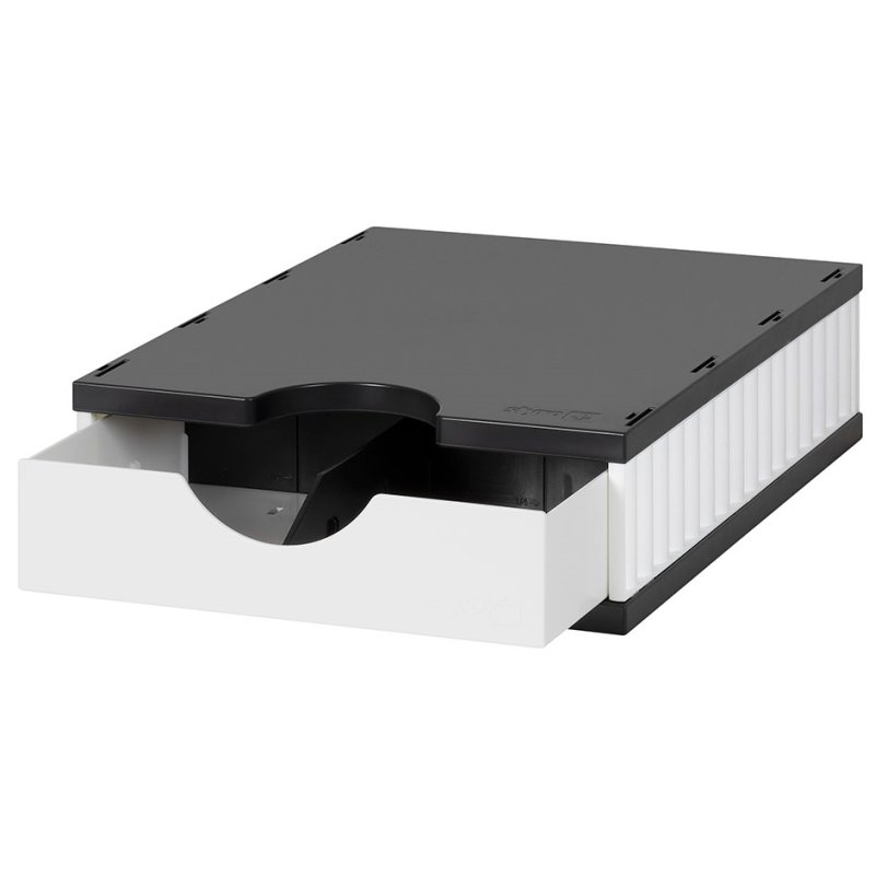 styro station de tri uno SET, 1 compartiment, blanc/noir, 248×331×83 mm