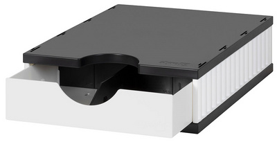 styro sorteerstation styrodoc uno set, 1 vak, zwart/grijs