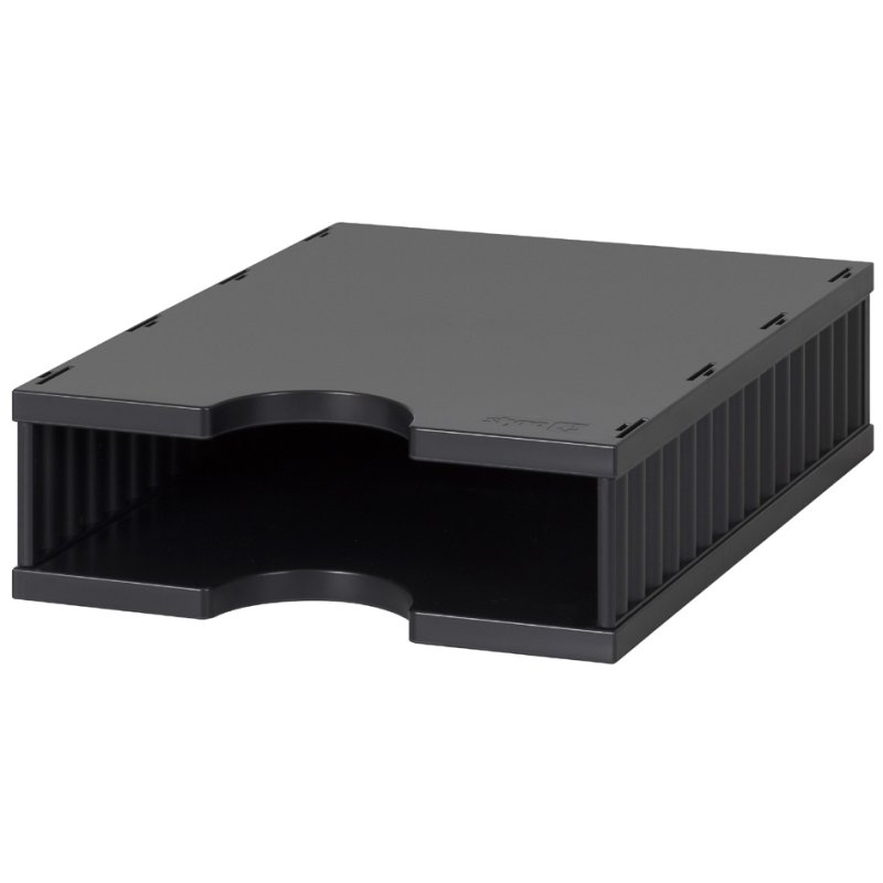 styro documentsorteerbak styrodoc uno, 2 compartiments, noir, 248×331×140 mm