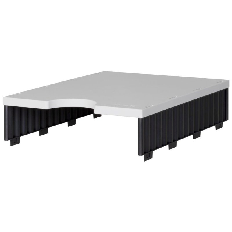 styro documentsorteerbak styrodoc uno, 2 compartiments, noir, 248×331×140 mm