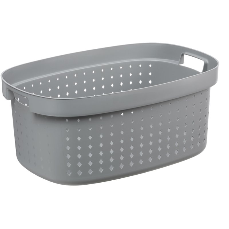 plast team panier à linge Seoul, blanc, 41,9 litres, design diamant