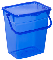 plast team wasmiddelbox, grijs-transparant, 6 liter, 250×175×254 mm