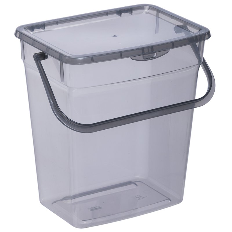 plast team boîte de lessive, 6 litres, transparent, 250×175×254 mm