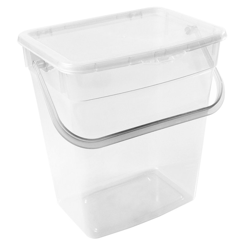 plast team boîte de lessive, 6 litres, transparent, 250×175×254 mm