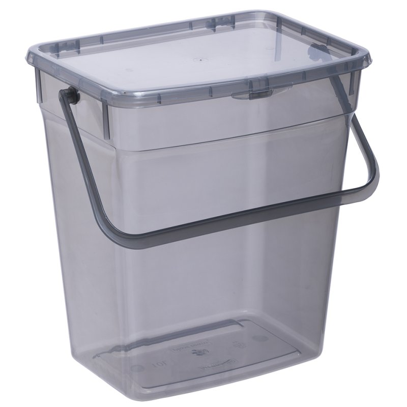 plast team boîte à produit de lavage, transparent, 10 litres, 280×220×300 mm