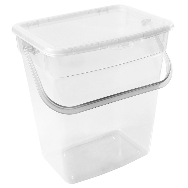 plast team boîte à produit de lavage, transparent, 10 litres, 280×220×300 mm