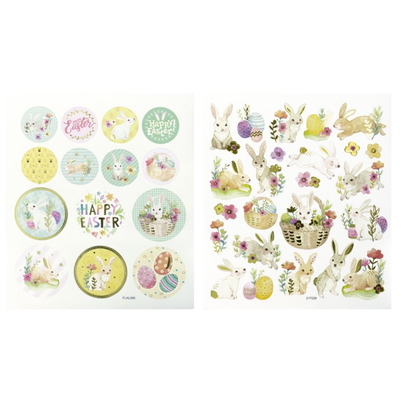 folia Paasstickers, zelfklevend, glitter, 38 stuks