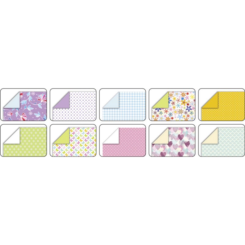 folia vouwpapier Springtime, 15×15 cm, 80 g/m², 50 vel