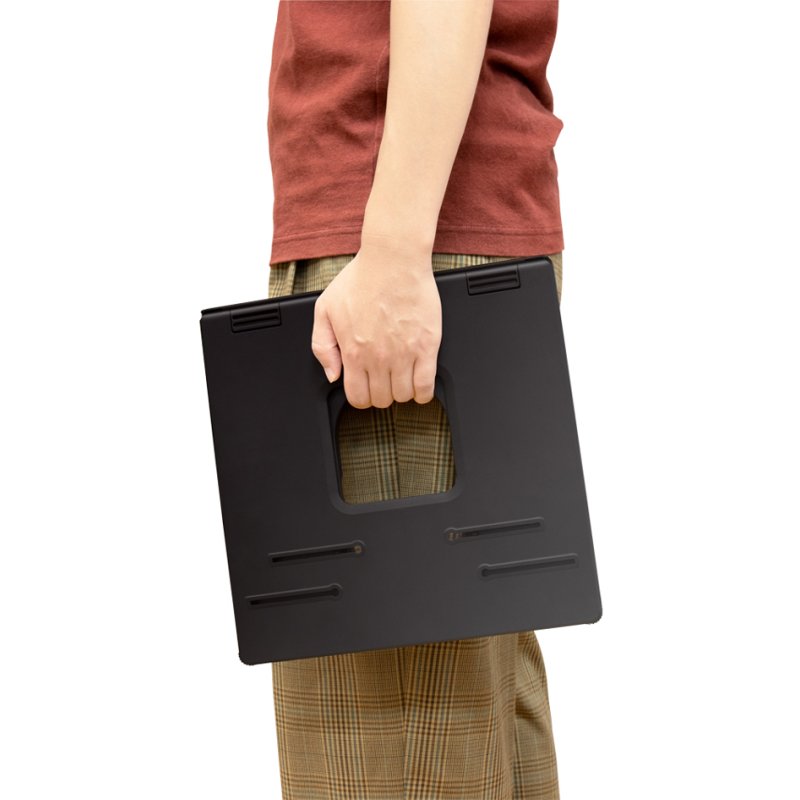 LogiLink support pour ordinateur portable avec porte-téléphones, noir, 10-15,6 pouces, pliable