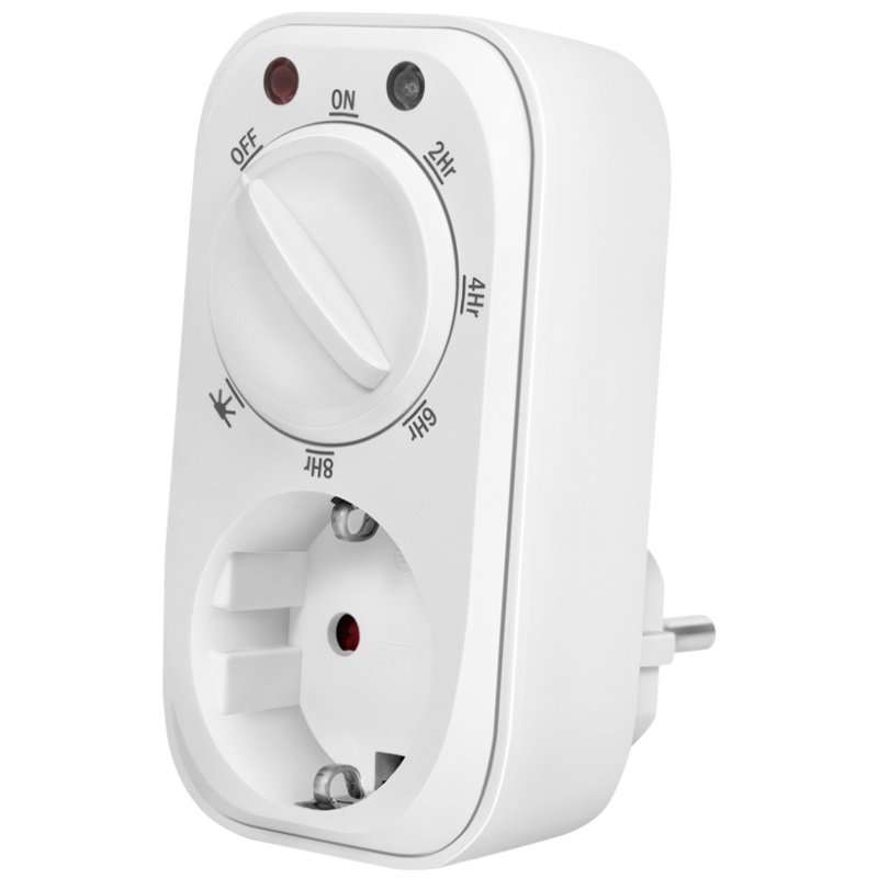 LogiLink mechanical timer switch with twilight sensor, white, IP20