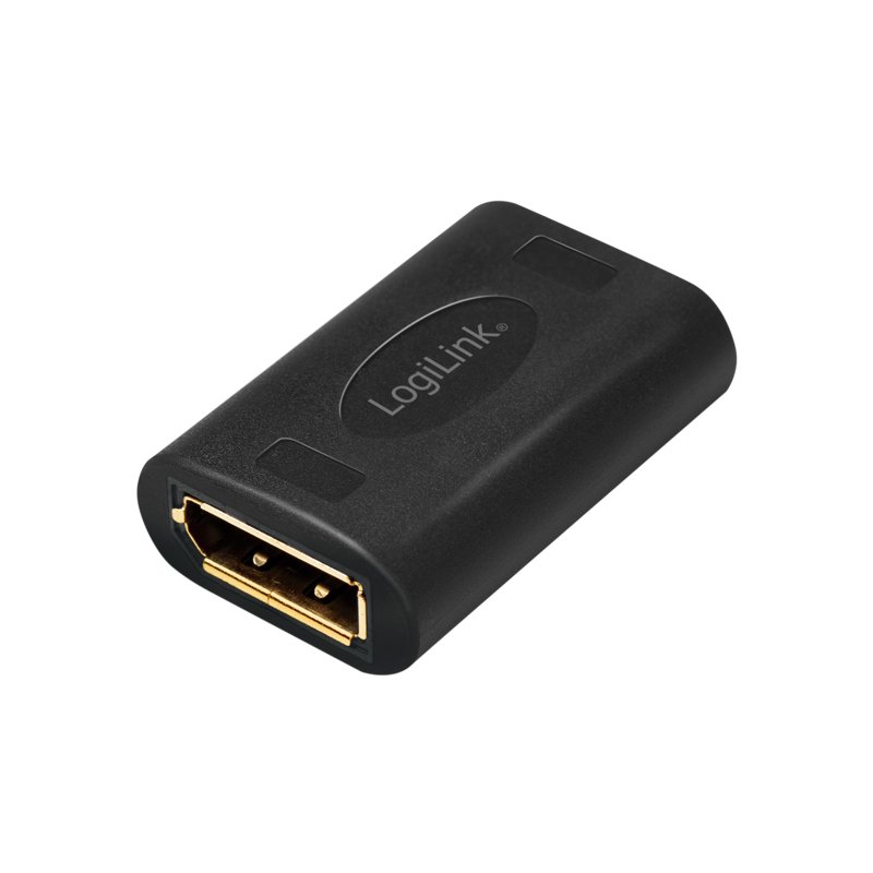 LogiLink DisplayPort adapter female to female, DisplayPort 1.4, 8K 60Hz, black