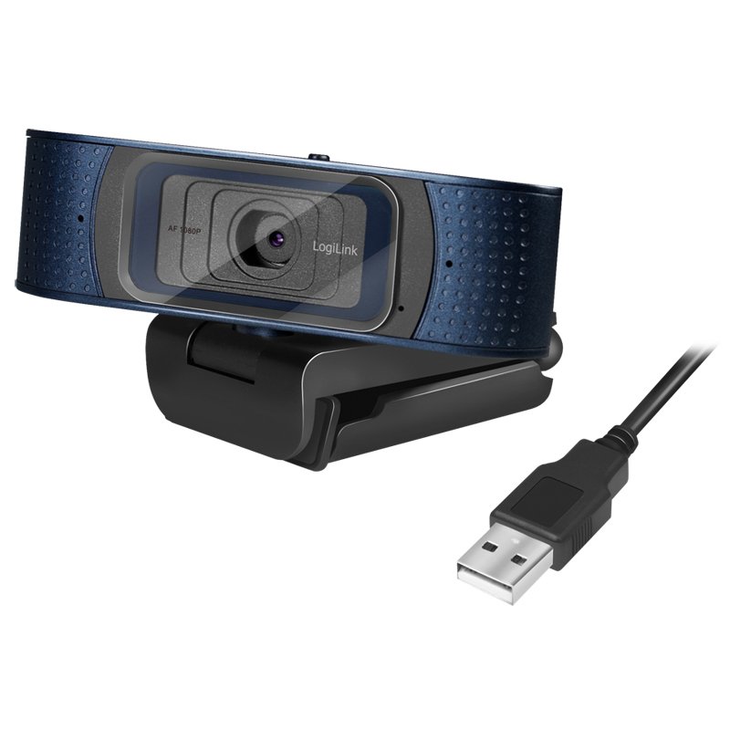 LogiLink HD USB webcam Pro, double microphone, noir, Full-HD