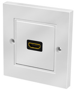 LogiLink HDMI opbouwdoos met koppeling, wit, 86×86 mm