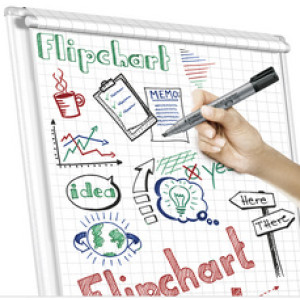 STAEDTLER Lumocolor flipchartmarkers, navulbaar, keilspits 2-5 mm, 4 stuks
