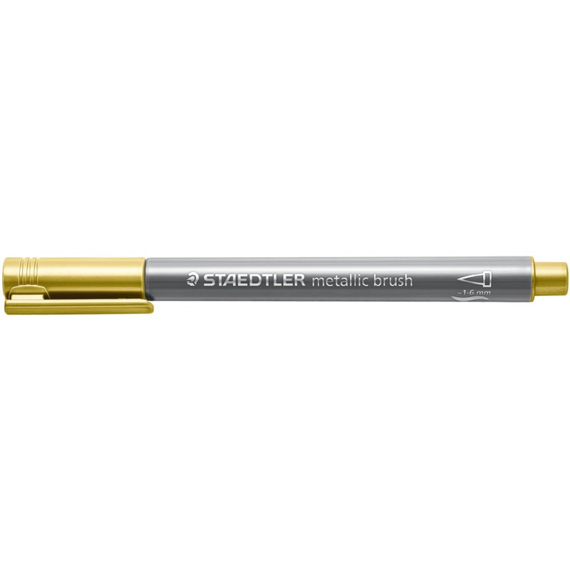 STAEDTLER brushpen metallic, argent, pointe pinceau flexible, 1,0-6,0 mm