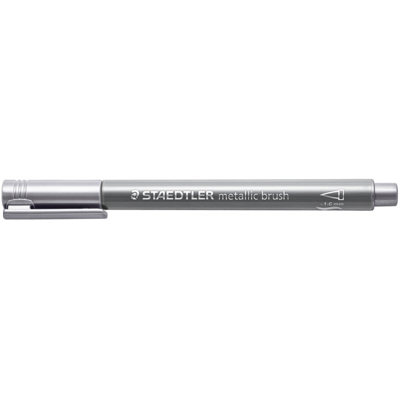 STAEDTLER brushpen metallic, argent, pointe pinceau flexible, 1,0-6,0 mm