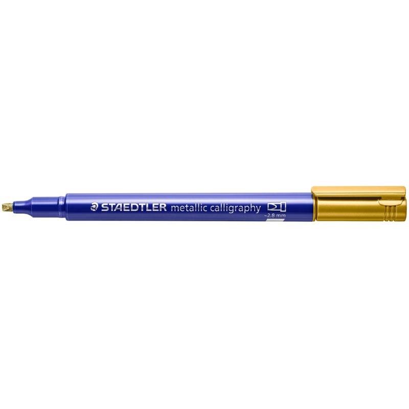 STAEDTLER marqueur permanent métallisé calligraphie, blanc, 2,8 mm