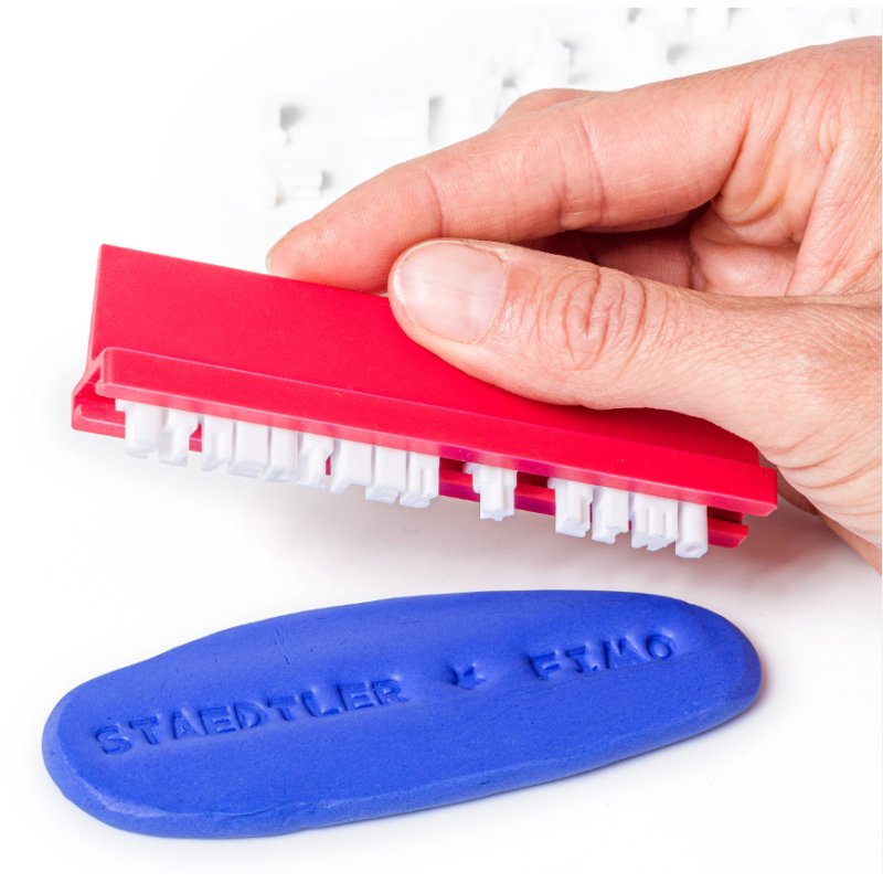 FIMO kit de tampons, 88 caractères, hauteur de lettre 5 mm, boîtier en plastique
