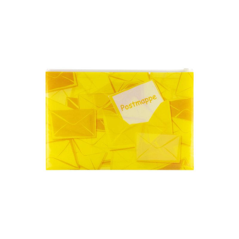 HERMA A4 document folder with zip, PP plastic, yellow