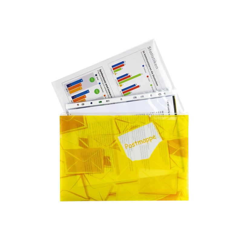 HERMA A4 document folder with zip, PP plastic, yellow
