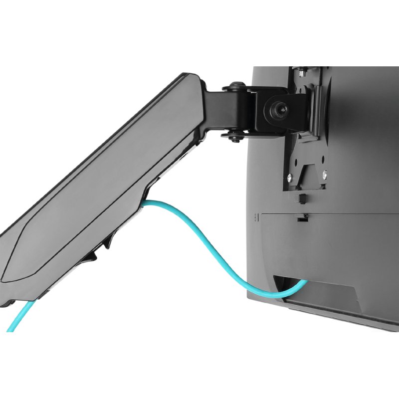 DIGITUS universele monitorarm voor wandmontage, 17-32 inch, gasdrukfeder, zwart mat