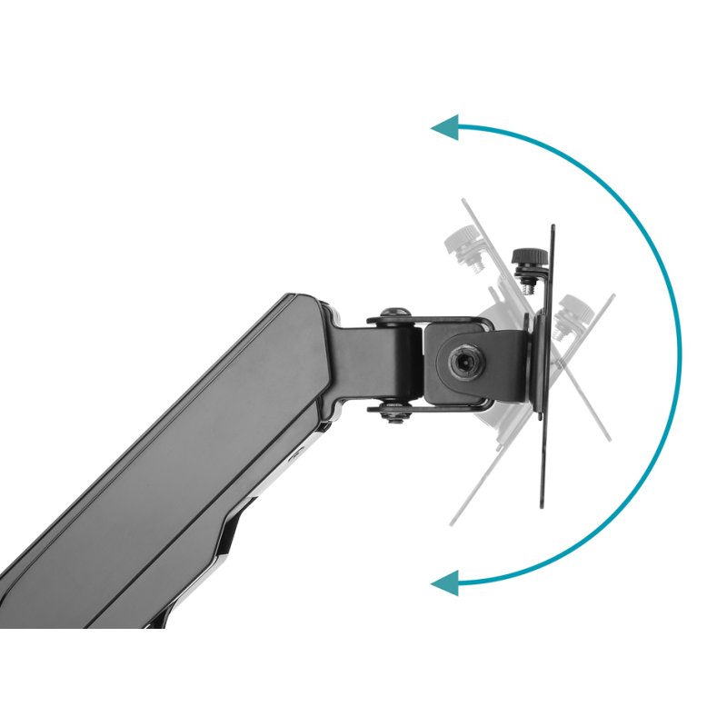 DIGITUS universele monitorarm voor wandmontage, 17-32 inch, gasdrukfeder, zwart mat