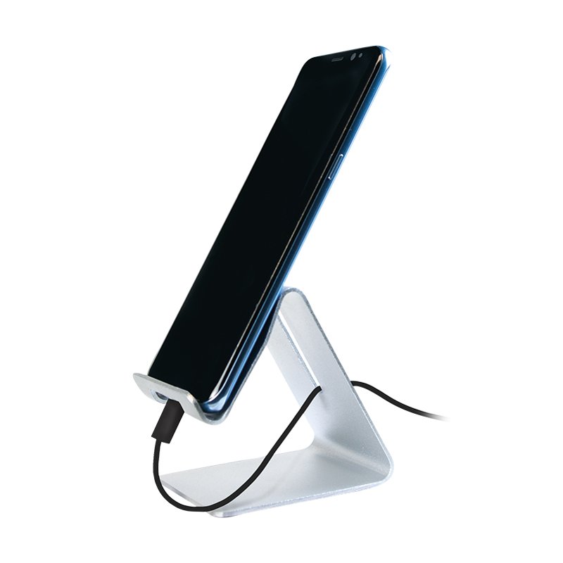 LogiLink support pour smartphone et tablette, argent, 2 positions, pieds antidérapants