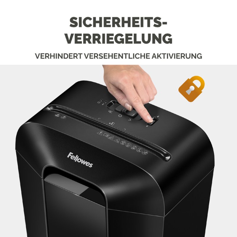 Fellowes destructeur de papier Powershred LX45, 8 feuilles, 17 litres, noir