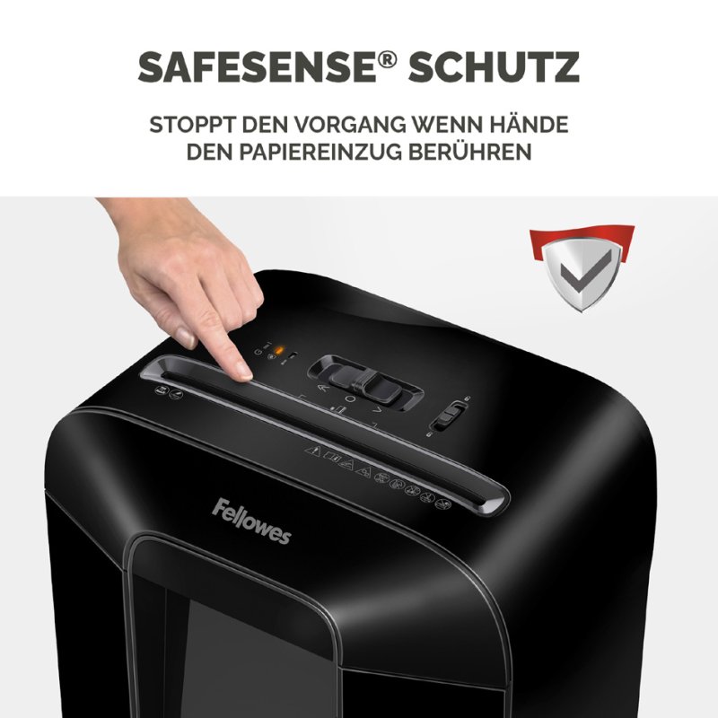 Fellowes destructeur de papier Powershred LX85, 12 feuilles, P-4/T-4, noir