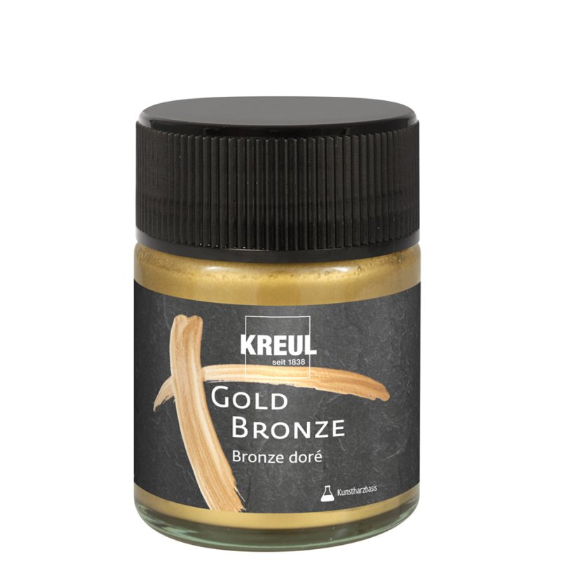 KREUL verfpotje goudbrons, hoogglanzend, kunstharsbasis, 50 ml