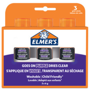 ELMER'S lijmstift, paars verdwijnend, 22 g, 10 stuks