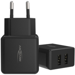 ANSMANN USB-lader Home Charger HC212, 2x USB-A, zwart, 2400 mA