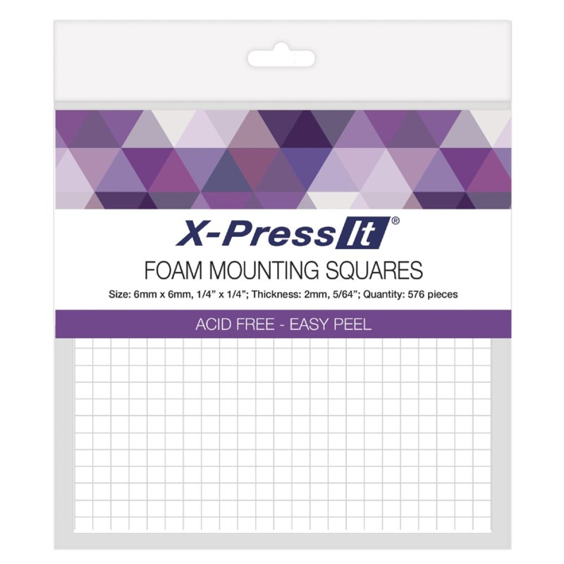 transotype X-Press It montage schuimkleefvierkanten, wit, dubbelzijdig, 6 mm, 576 stuks