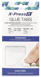 transotype X-Press It kleefvierkantjes, permanent, dubbelzijdig transparant, 10×10 mm, 80 stuks