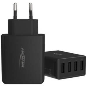 ANSMANN USB-lader Home Charger HC430, 4 USB-A-poorten, zwart, 30 Watt