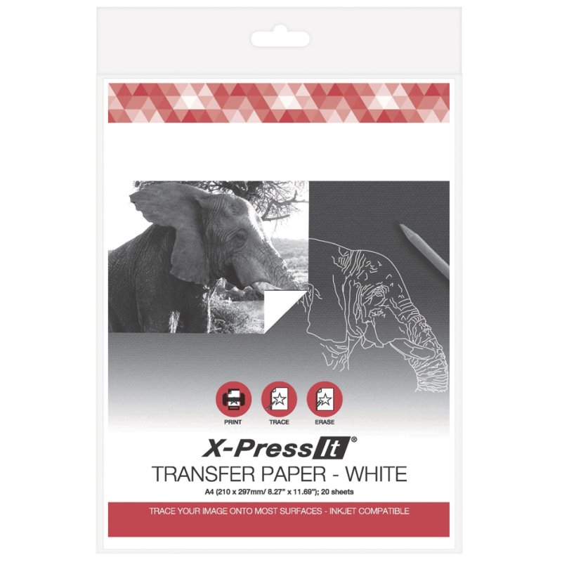 transotype X-Press It papier de transfert graphite, A4, compatible jet d'encre, 20 feuilles