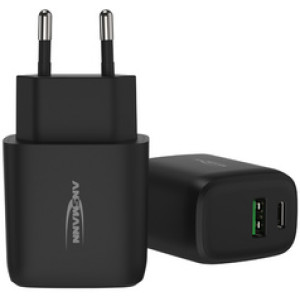 ANSMANN USB-thuislader HC218PD, 2 USB-poorten, zwart, 18 Watt
