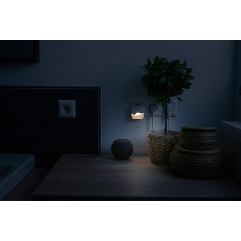 ANSMANN Veilleuse LED NL10AC, blanc, 4,2 lumens, capteur crépusculaire
