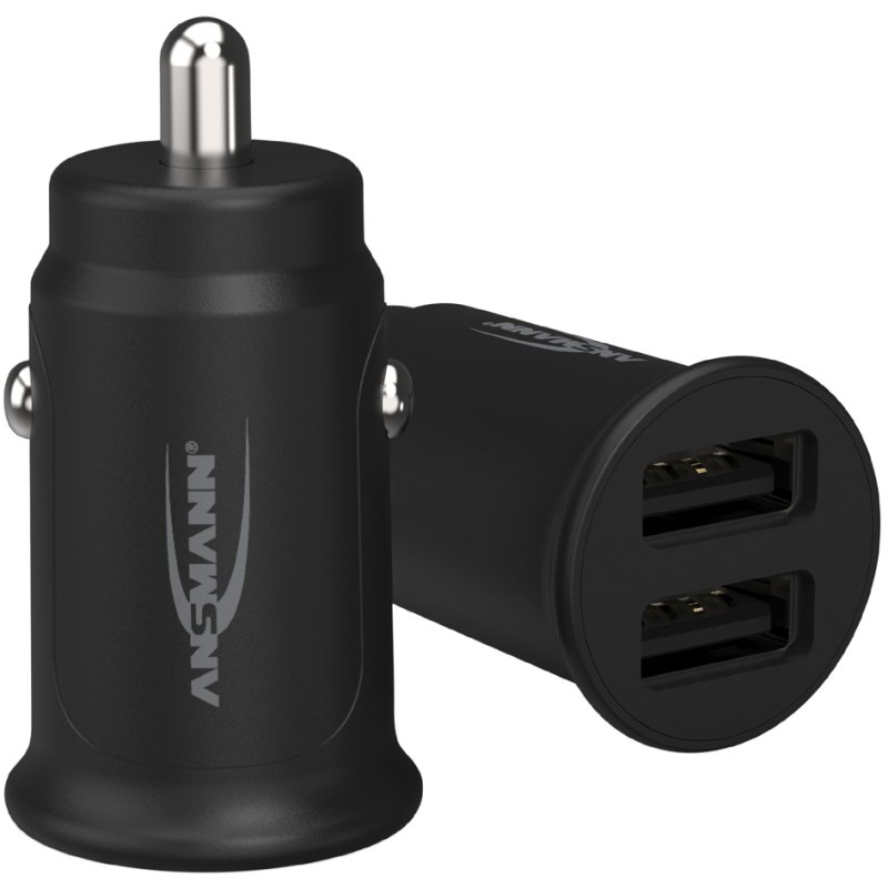 ANSMANN USB autolader CC212, 12V-24V, 2 USB-poorten, zwart