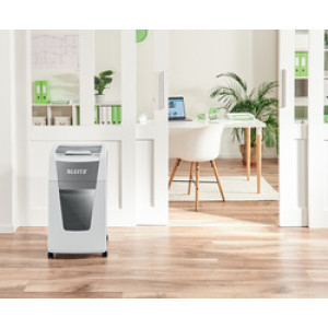 LEITZ papiervernietiger IQ AutoFeed OfficePro 300 P4, wit, 60 liter opvang