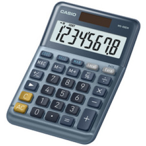 CASIO rekenmachine MS-88EM, 8-cijferig, zilver