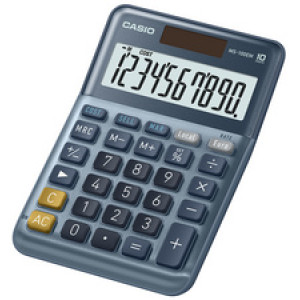 CASIO tafelrekenmachine MS-100EM, 10-stellig, zilver