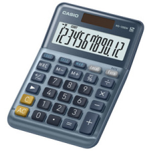 CASIO rekenmachine MS-120EM, 12-cijferig, zilver