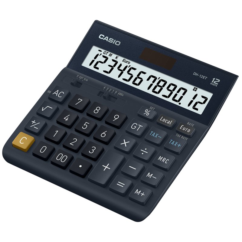 CASIO calculatrice DH-12ET, 12 chiffres, noir