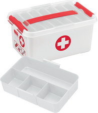 helit opbergbox the q-line Eerste Hulp, wit kunststoff, 6 liter