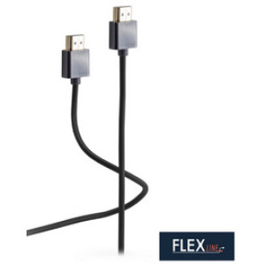 FLEXLINE HDMI kabel A-stekker naar A-stekker, 2,0 m, 4K, zwart