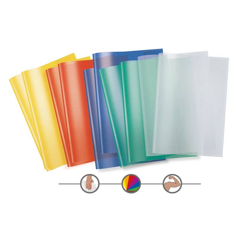 HERMA chemises plastiques A4, couleurs assorties, 10 pièces