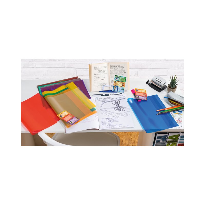 HERMA chemises plastiques A4, couleurs assorties, 10 pièces