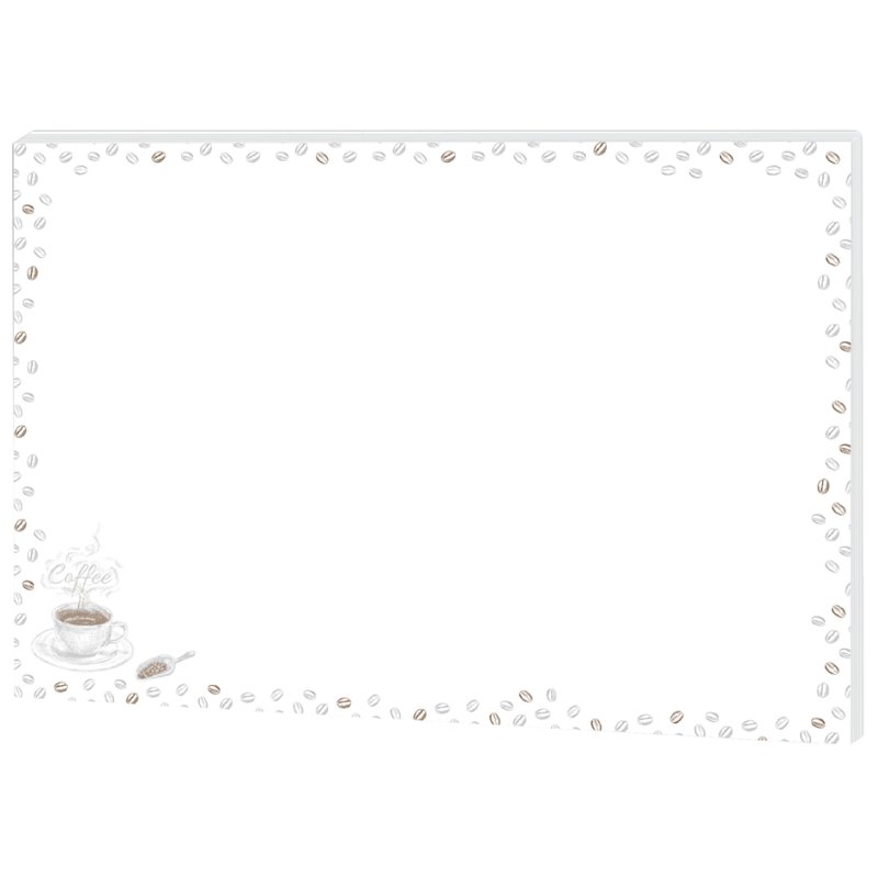 RNK Verlag bloc-notes Coffee, blanc/marron, 600 x 420 mm, 30 feuilles